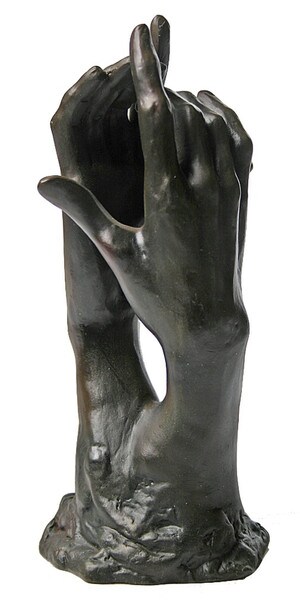 Study for The Secret Clasping Hands by Rodin Symbolism Cathedral